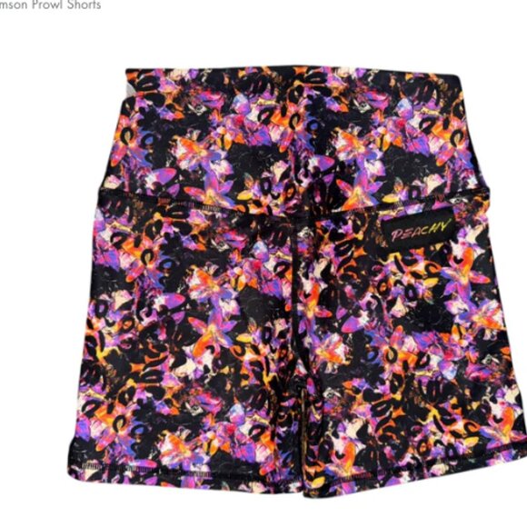 NWT Peachy Athletic “Crimson Prowl” Halycon High-Rise Shorts Size S - Picture 2 of 2